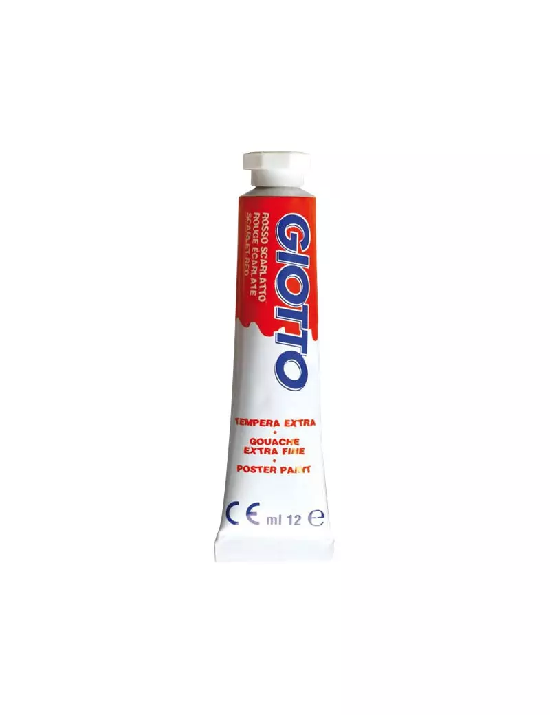 Tubetto Tempera Giotto - 12 ml - Rosso Scarlatto (Conf. 6) Tubetto Tempera Giotto - 12 ml - Rosso Scarlatto (Conf. 6)