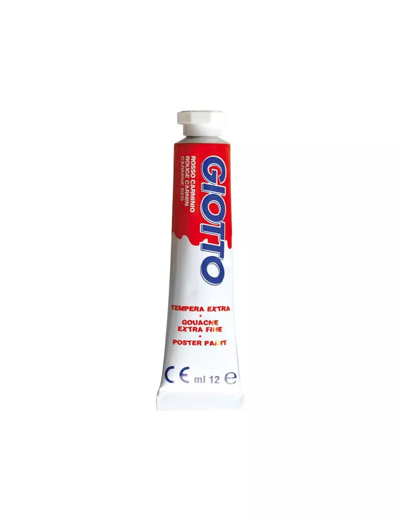 Tubetto Tempera Giotto - 12 ml - Rosso Carminio (Conf. 6)