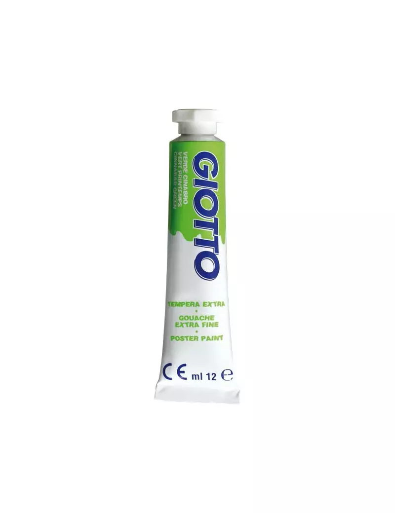 Tubetto Tempera Giotto - 12 ml - Verde Cinabro (Conf. 6)