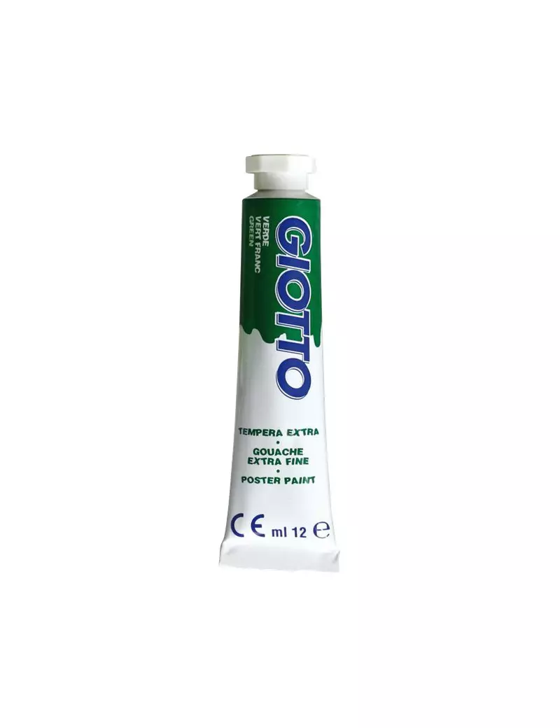 Tubetto Tempera Giotto - 12 ml - Verde Brillante (Conf. 6)