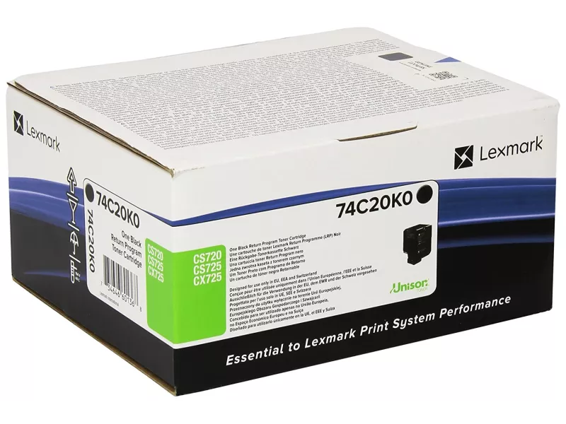 Toner Originale Lexmark 74C20K0 (Nero 3000 pagine) Toner Originale Lexmark 74C20K0 (Nero 3000 pagine)