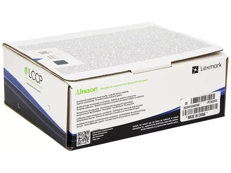 Toner Originale Lexmark 74C20C0 (Ciano 3000 pagine) Toner Originale Lexmark 74C20C0 (Ciano 3000 pagine)