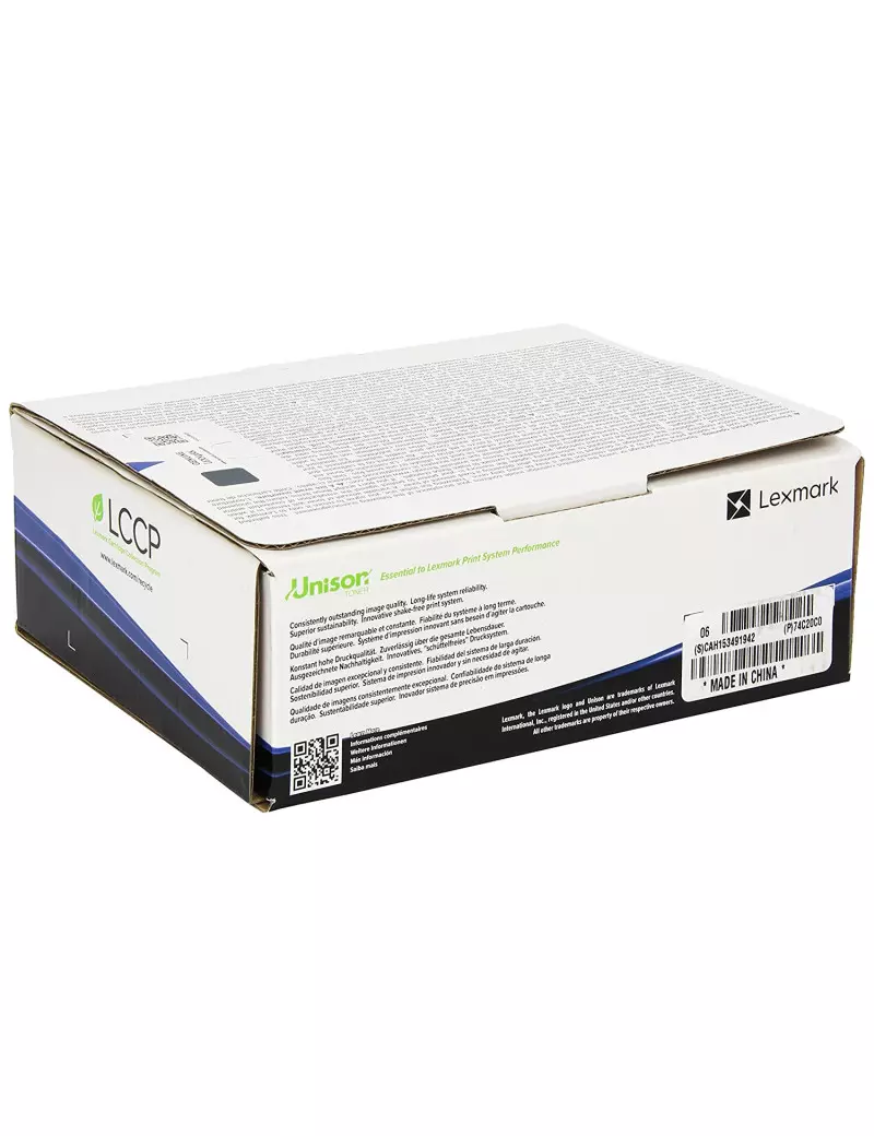 Toner Originale Lexmark 74C20C0 (Ciano 3000 pagine) Toner Originale Lexmark 74C20C0 (Ciano 3000 pagine)