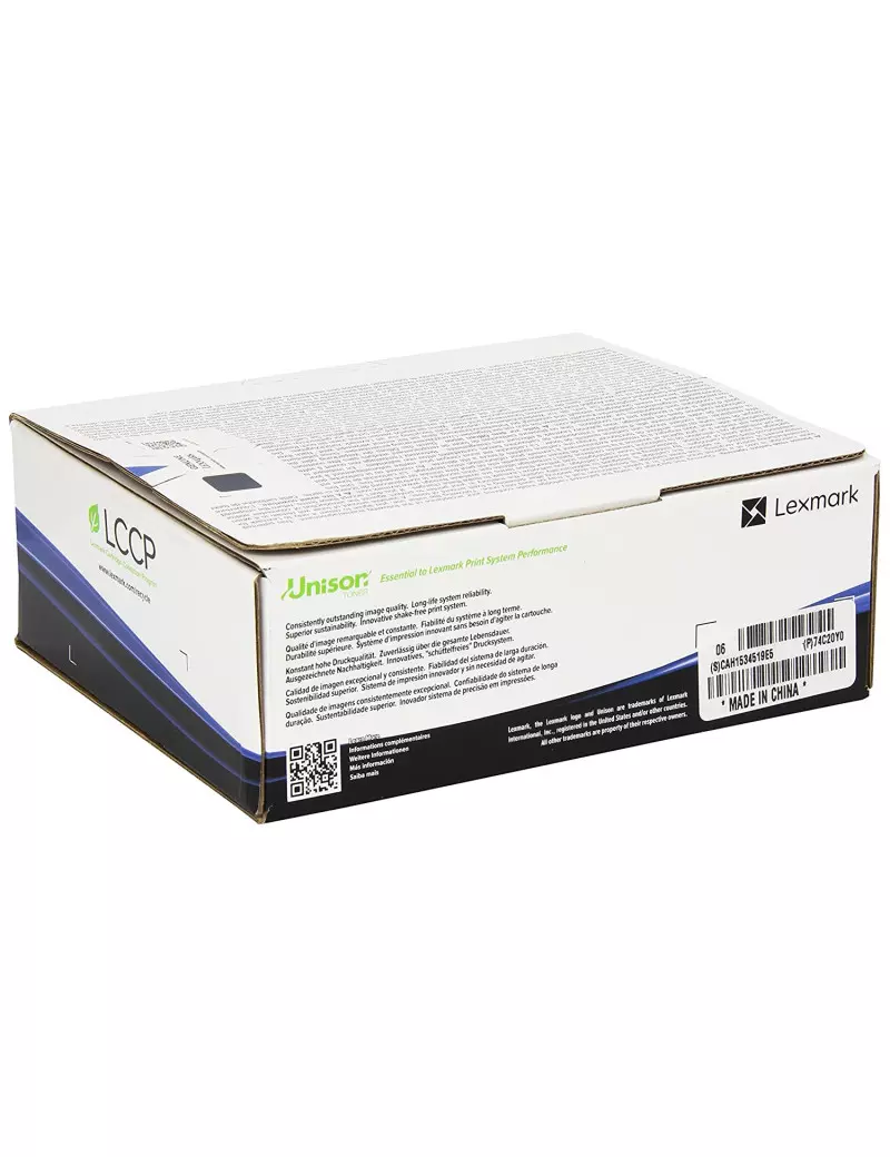 Toner Originale Lexmark 74C20Y0 (Giallo 3000 pagine) Toner Originale Lexmark 74C20Y0 (Giallo 3000 pagine)