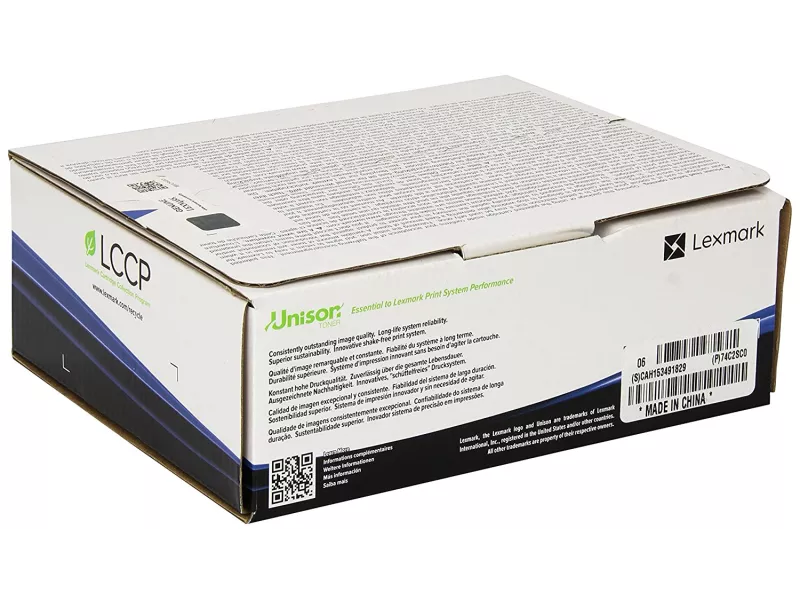 Toner Originale Lexmark 74C2SC0 (Ciano 7000 pagine)