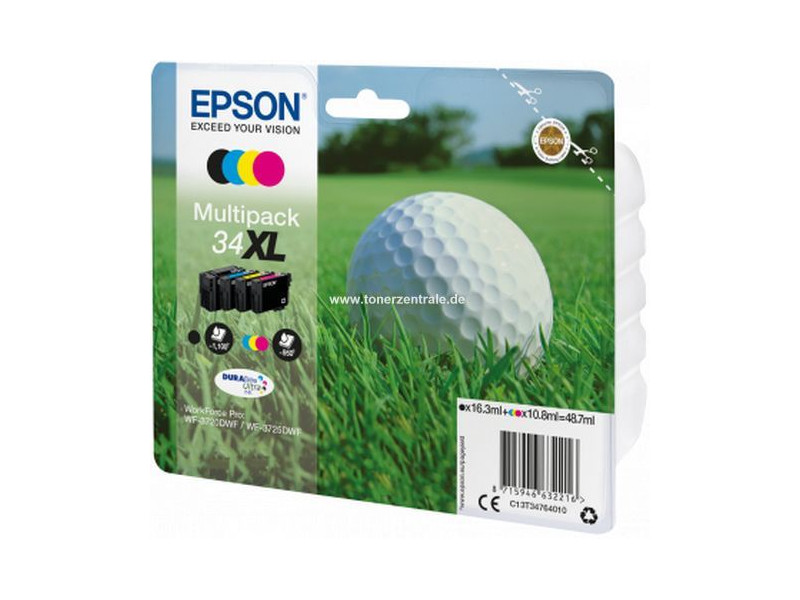 Multipack Cartucce Originali Epson T347640 34XL (Nero e Colori XL) Multipack Cartucce Originali Epson T347640 34XL (Nero e Colori XL)
