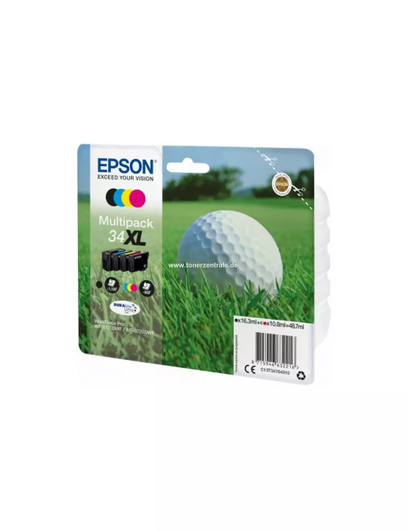 Multipack Cartucce Originali Epson T347640 34XL (Nero e Colori XL) Multipack Cartucce Originali Epson T347640 34XL (Nero e Colori XL)
