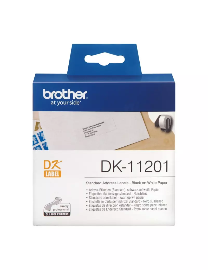 Etichette Adesive in Carta Brother DK-11201 - 29x90 mm (Conf. 400) Etichette Adesive in Carta Brother DK-11201 - 29x90 mm (Conf. 400)