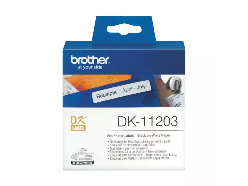 Etichette Adesive Brother DK-11203 - 17x87 mm (Conf. 300) Etichette Adesive Brother DK-11203 - 17x87 mm (Conf. 300)