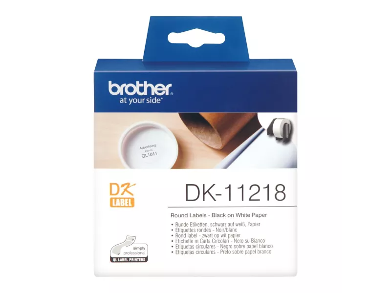 Etichette Adesive Brother DK-11218 - Ø24 mm (Conf. 1000) Etichette Adesive Brother DK-11218 - Ø24 mm (Conf. 1000)
