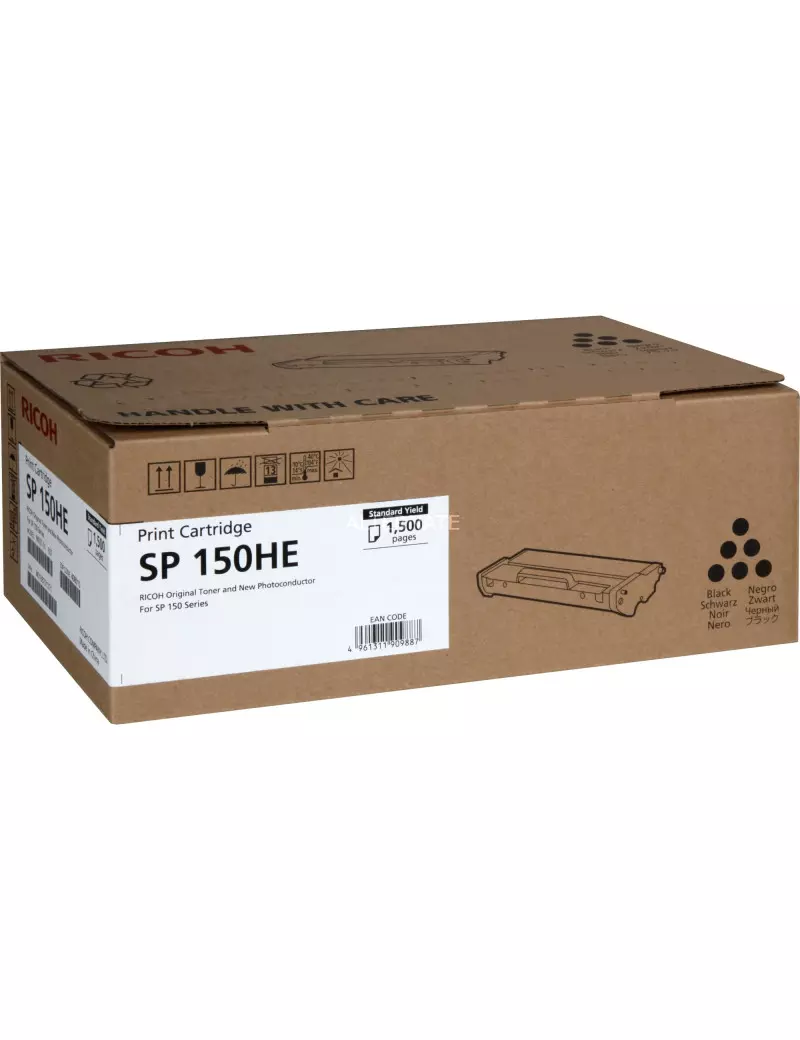 Toner Originale Ricoh 408010 SP 150HE (Nero 1500 pagine) Toner Originale Ricoh 408010 SP 150HE (Nero 1500 pagine)