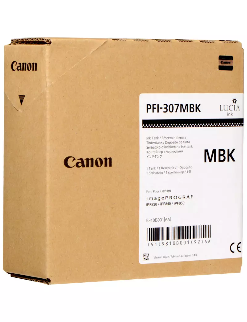 Cartuccia Originale Canon PFI-307mbk 9810B001 (Nero Opaco 330 ml)