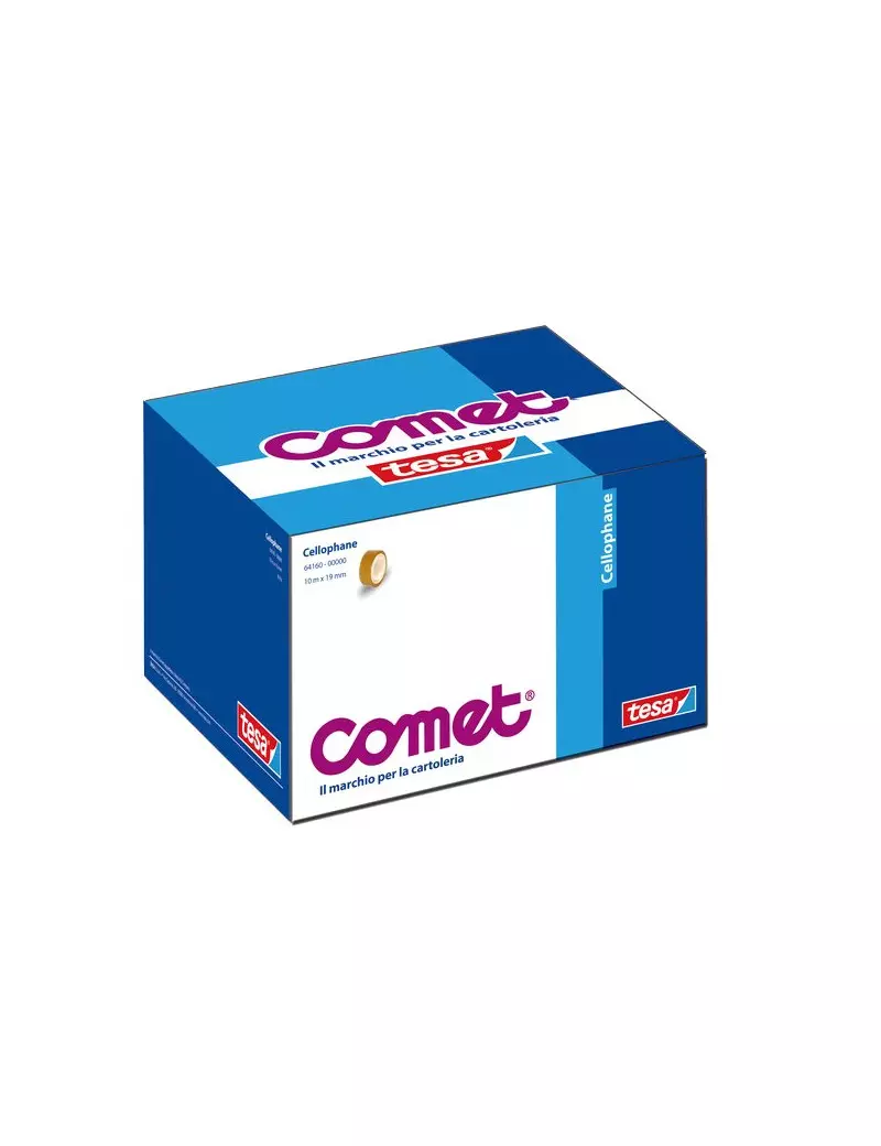 Cellophane Comet - Confezione a Caramella - 19 mm x 10 m - 64160-00000-05 (Trasparente Conf. 40) Cellophane Comet - Confezione a Caramella - 19 mm x 10 m - 64160-00000-05 (Trasparente Conf. 40)