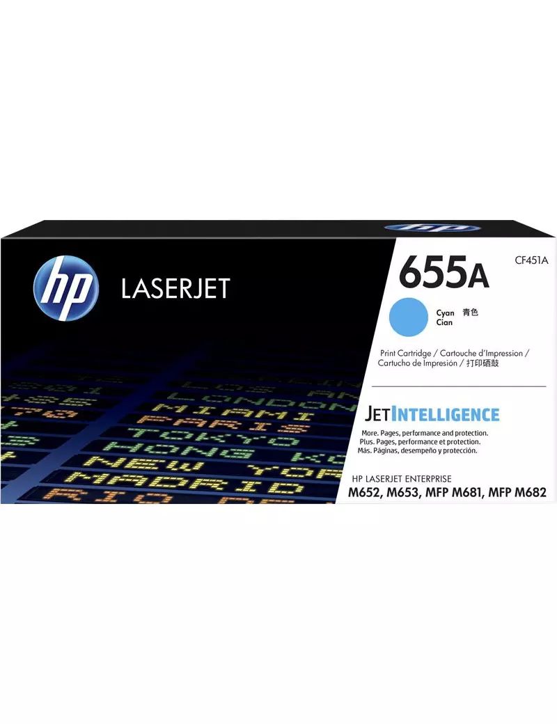 Toner Originale HP CF451A 655A (Ciano 10500 pagine)