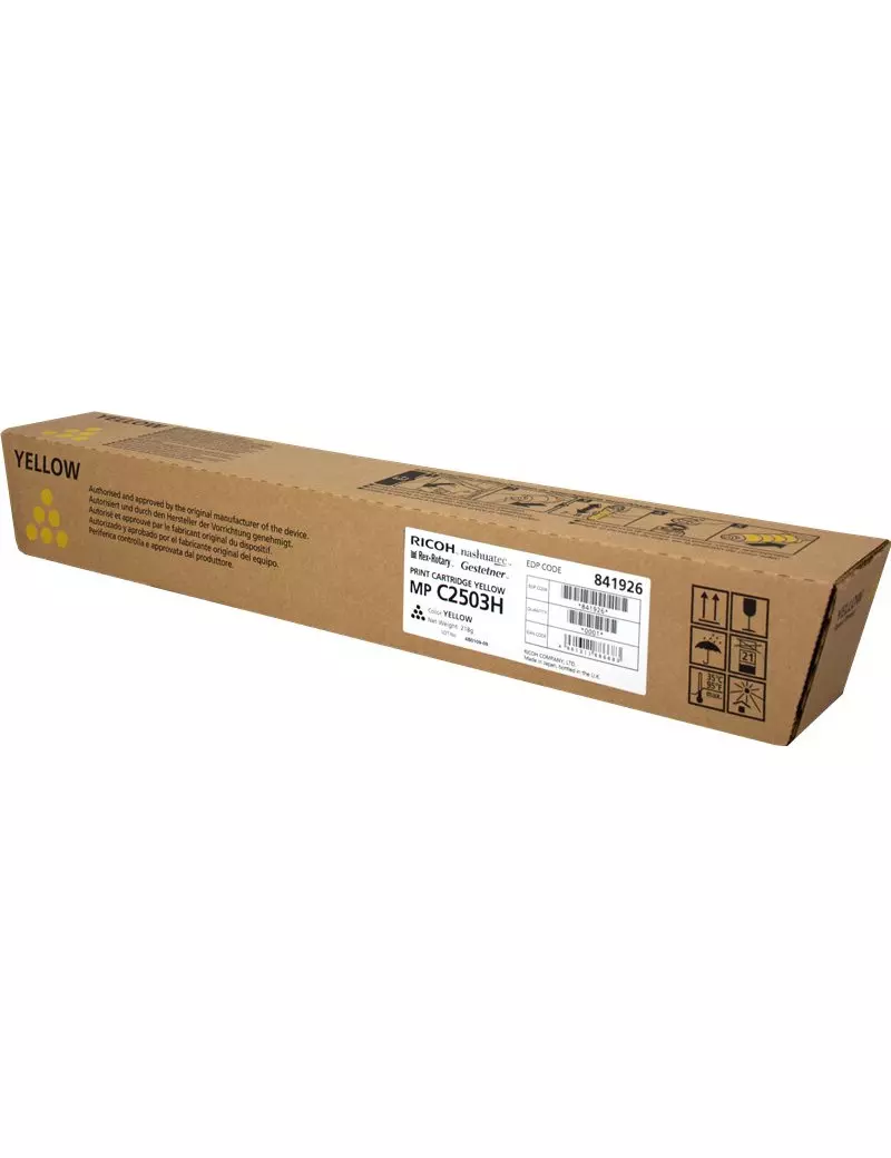 Toner Originale Ricoh 841926 MP C2503hy (Giallo 9500 Pagine) Toner Originale Ricoh 841926 MP C2503hy (Giallo 9500 Pagine)