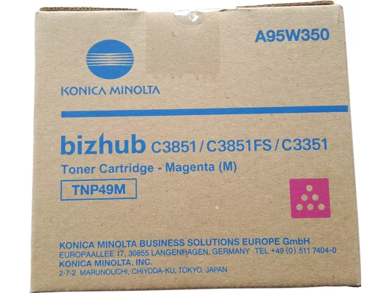 Toner Originale Konica Minolta TNP49M A95W350 (Magenta 12000 pagine) Toner Originale Konica Minolta TNP49M A95W350 (Magenta 12000 pagine)