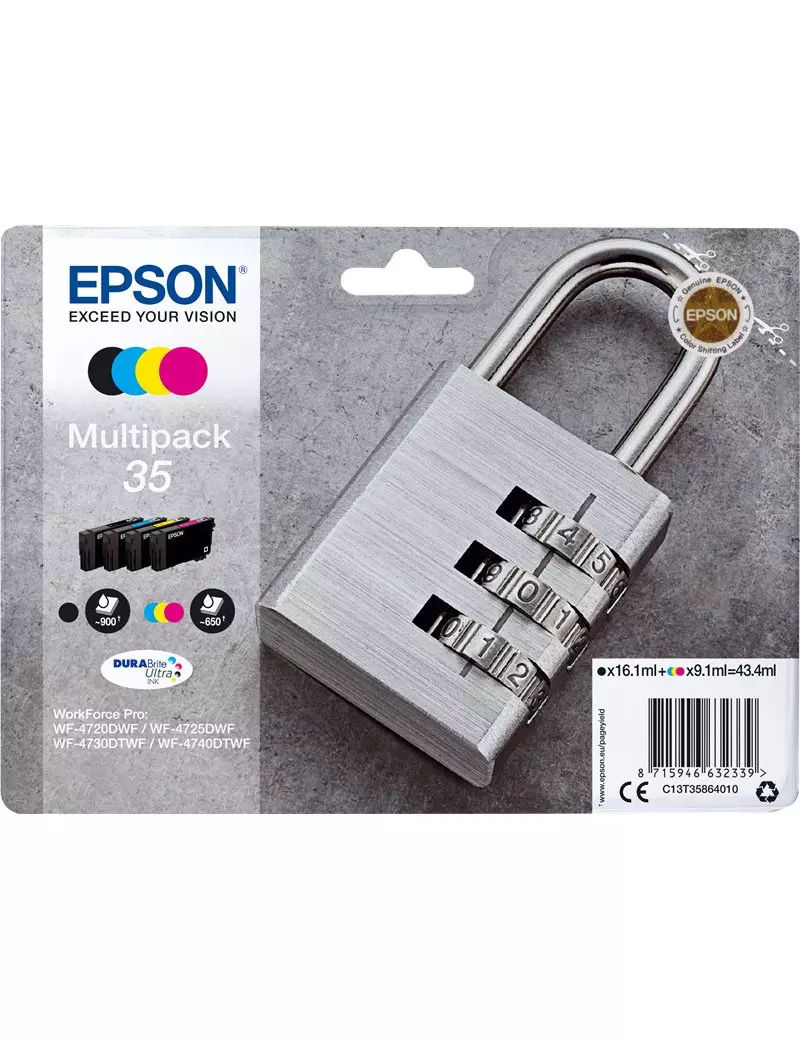 Multipack Cartucce Originali Epson T358640 35 (Nero e Colori) Multipack Cartucce Originali Epson T358640 35 (Nero e Colori)