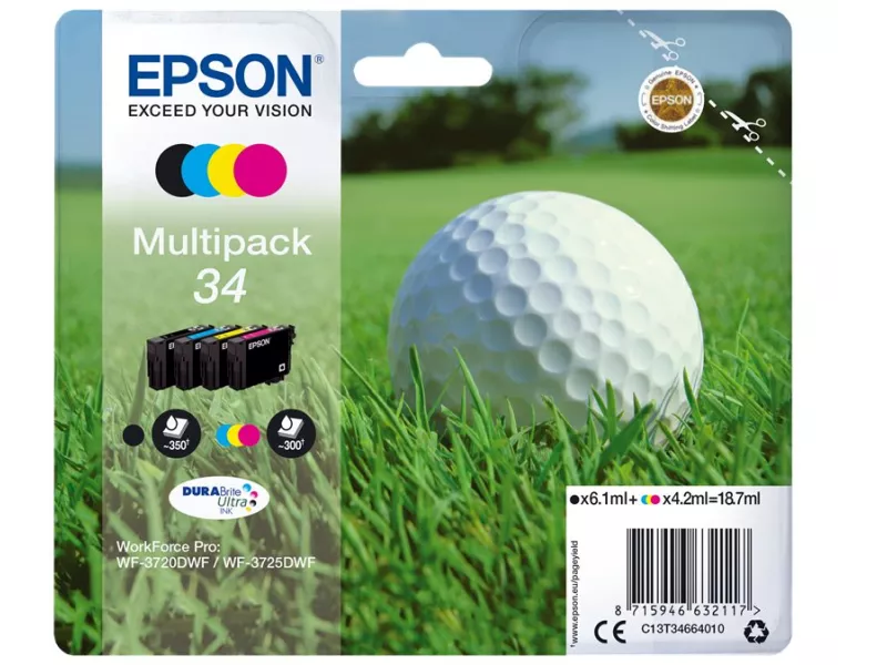 Multipack Cartucce Originali Epson T346640 34 (Nero e Colori) Multipack Cartucce Originali Epson T346640 34 (Nero e Colori)