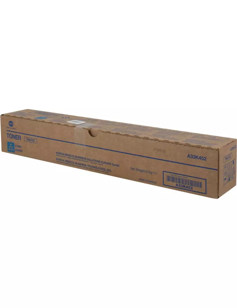 Toner Originale Konica Minolta TN-512C A33K452 (Ciano 26000 Pagine)