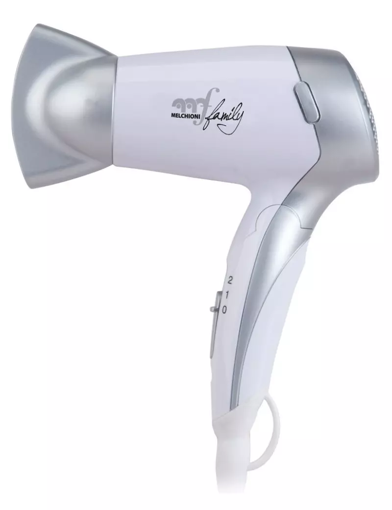 Asciugacapelli da Viaggio Handy Style Melchioni - 118030005 (Bianco e Grigio) Asciugacapelli da Viaggio Handy Style Melchioni - 118030005 (Bianco e Grigio)