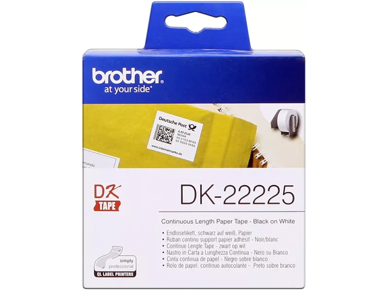 Nastro Originale in Carta DK-22225 Brother - 38 mm x 30,48 m (Bianco)