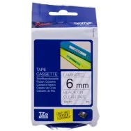 Nastro Originale Brother TZe-S111 - 6 mm x 8 m - Nero su Trasparente