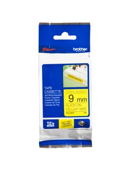 Nastro Originale Brother TZe-S621 - 9 mm x 8 m - Nero su Giallo