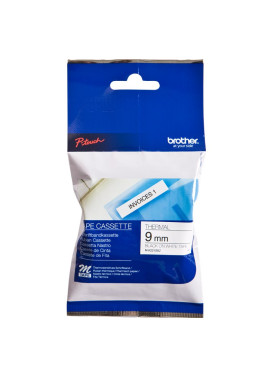 Nastro Originale Brother M-K221SBZ - 9 mm x 4 m - Nero su Bianco Laminato