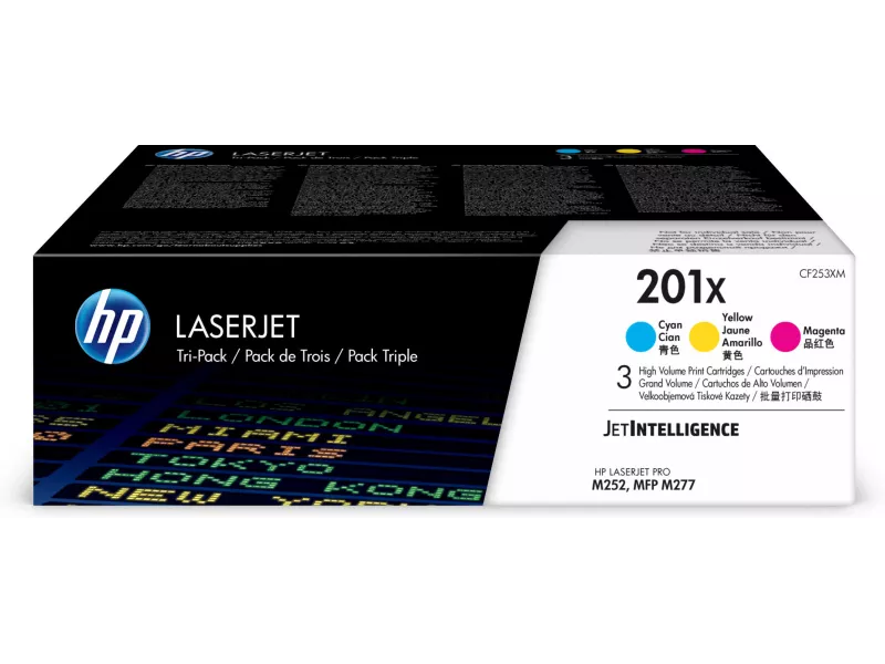 Multipack Toner Originali HP CF253XM 201X (Ciano Magenta Giallo 2300 pagine) Multipack Toner Originali HP CF253XM 201X (Ciano Magenta Giallo 2300 pagine)