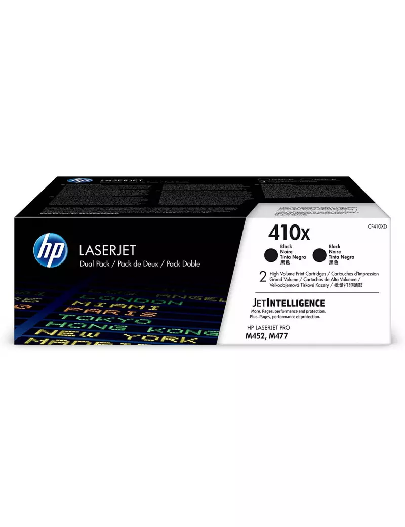 Multipack Toner Originali HP CF410XD 410X (Nero 6500 pagine Conf. 2) Multipack Toner Originali HP CF410XD 410X (Nero 6500 pagine Conf. 2)