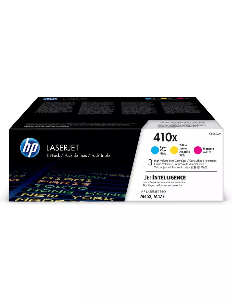 Multipack Toner Originali HP CF252XM 410X (Ciano Magenta Giallo 5000 pagine)