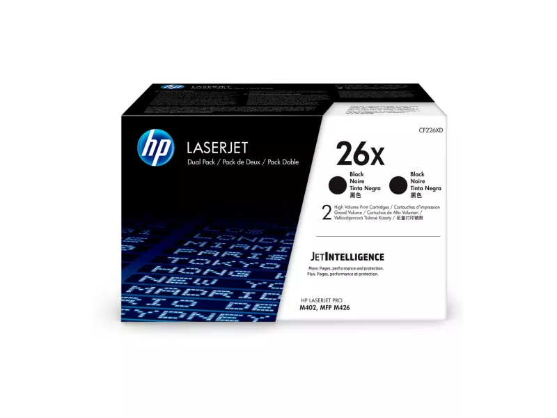 Toner Originale HP CF226XD 26X (Nero 9000 pagine Conf. 2) Toner Originale HP CF226XD 26X (Nero 9000 pagine Conf. 2)