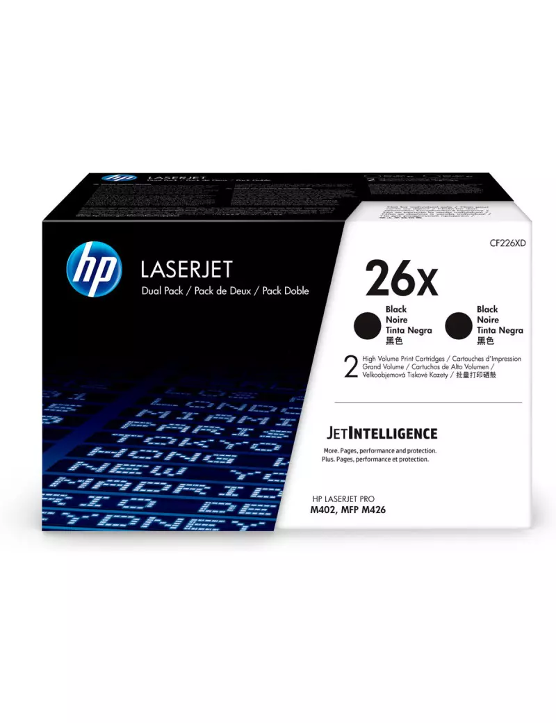 Toner Originale HP CF226XD 26X (Nero 9000 pagine Conf. 2) Toner Originale HP CF226XD 26X (Nero 9000 pagine Conf. 2)
