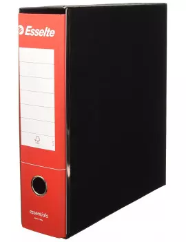 Registratore Essentials G75 Esselte - Protocollo - Dorso 8 - 23x33 cm - 390775160 (Rosso Conf. 6)
