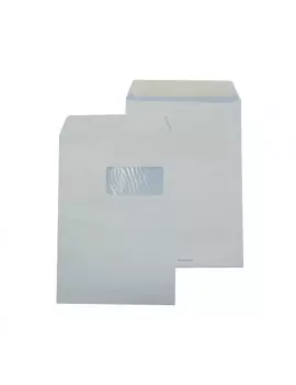 Buste Commerciali Pigna - 11x23 cm - Taglio Dirtto con Strip - Con Finestra (Bianco Conf. 500)