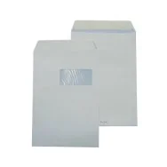 Buste Commerciali Pigna - 11x23 cm - Taglio Dirtto con Strip - Con Finestra (Bianco Conf. 500)