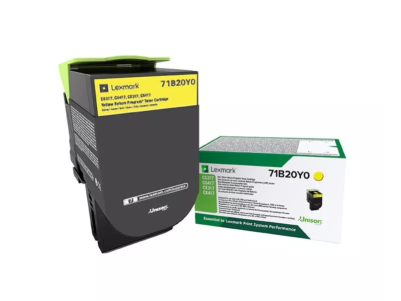 Toner Originale Lexmark 71B20Y0 (Giallo 2300 pagine)