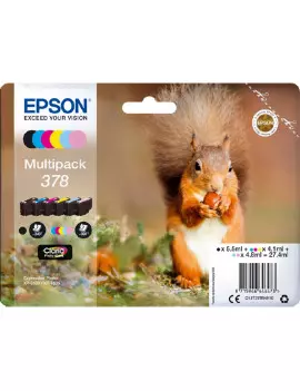 Multipack Cartucce Originali Epson T378840 378 (Nero Ciano Ciano Chiaro Magenta Magenta Chiaro Giallo 360 pagine)