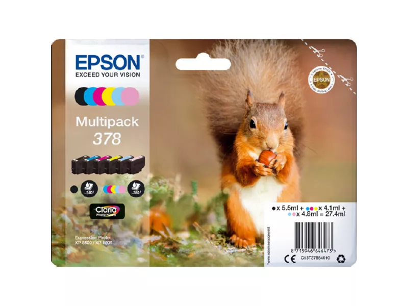 Multipack Cartucce Originali Epson T378840 378 (Nero Ciano Ciano Chiaro Magenta Magenta Chiaro Giallo 360 pagine)