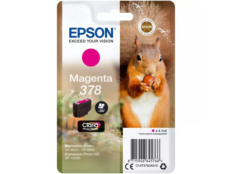 Cartuccia Originale Epson T378340 378 (Magenta 360 pagine) Cartuccia Originale Epson T378340 378 (Magenta 360 pagine)