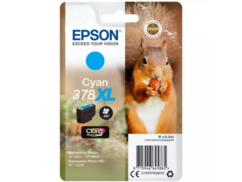Cartuccia Originale Epson T379240 378XL (Ciano 830 pagine) Cartuccia Originale Epson T379240 378XL (Ciano 830 pagine)