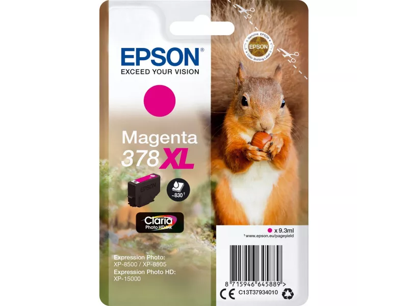 Cartuccia Originale Epson T379340 378XL (Magenta 830 pagine) Cartuccia Originale Epson T379340 378XL (Magenta 830 pagine)
