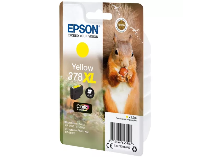 Cartuccia Originale Epson T379440 378XL (Giallo 830 pagine) Cartuccia Originale Epson T379440 378XL (Giallo 830 pagine)