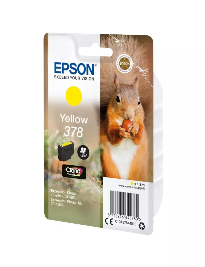 Cartuccia Originale Epson T378440 378 (Giallo 360 pagine) Cartuccia Originale Epson T378440 378 (Giallo 360 pagine)