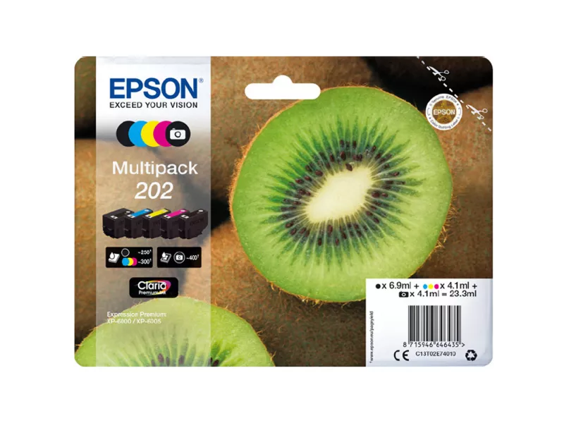 Multipack Cartucce Originali Epson T02E740 202 (Nero Ciano Magenta Giallo 300 pagine) Multipack Cartucce Originali Epson T02E740 202 (Nero Ciano Magenta Giallo 300 pagine)