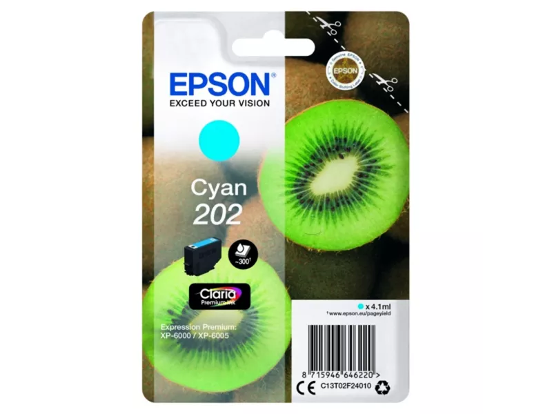 Cartuccia Originale Epson T02F240 202 (Ciano 300 pagine) Cartuccia Originale Epson T02F240 202 (Ciano 300 pagine)