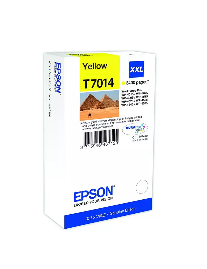 Cartuccia Originale Epson T701440 (Giallo 3400 pagine) Cartuccia Originale Epson T701440 (Giallo 3400 pagine)