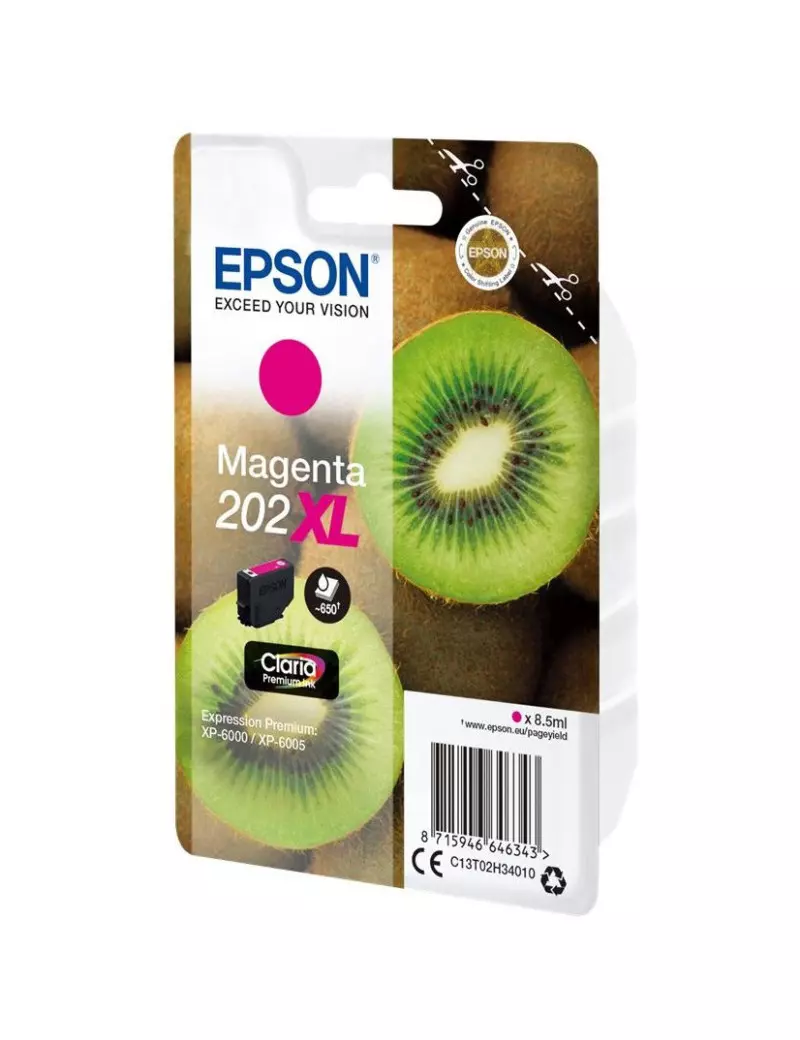 Cartuccia Originale Epson T02H340 202XL (Magenta 650 pagine)