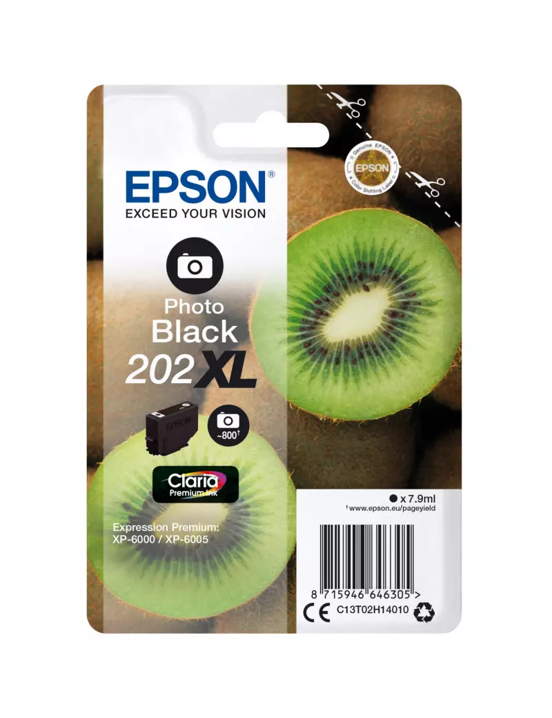 Cartuccia Originale Epson T02G140 202XL (Nero 550 pagine)