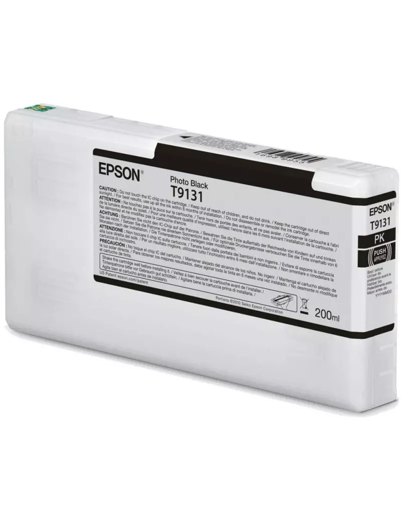 Cartuccia Originale Epson T913100 T9131 (Nero Foto 200 ml) Cartuccia Originale Epson T913100 T9131 (Nero Foto 200 ml)